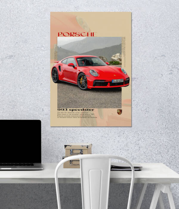 Luxury Sports Car Poster – Porsche 993 Speedster | Car Poster | Single Poster