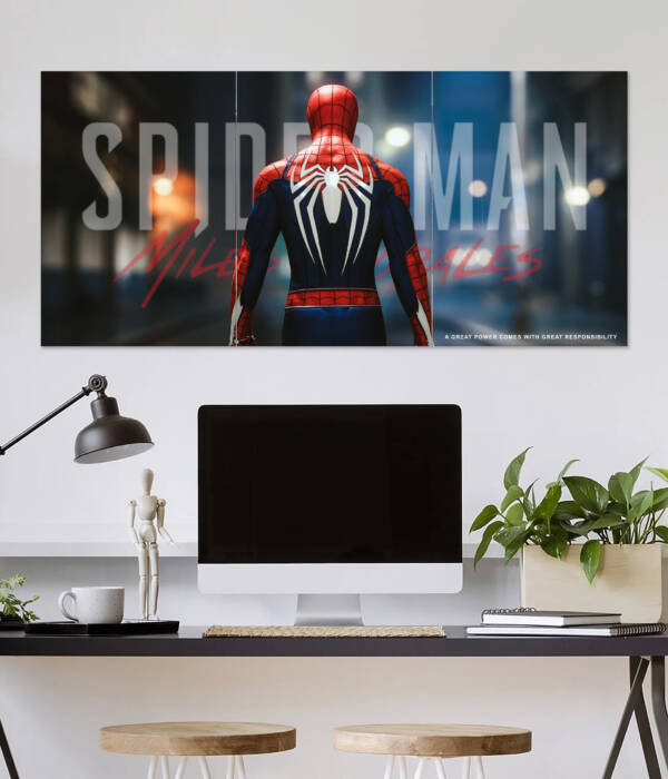 Spider-Man Miles Morales Poster | Super Hero Poster | 3 Piece set Poster