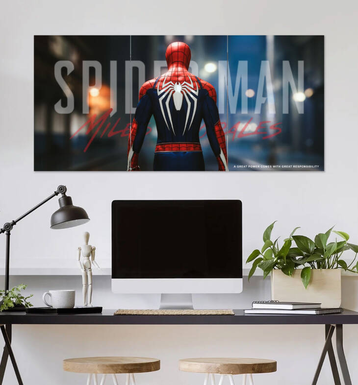 Spider-Man Miles Morales Poster | Super Hero Poster | 3 Piece set Poster