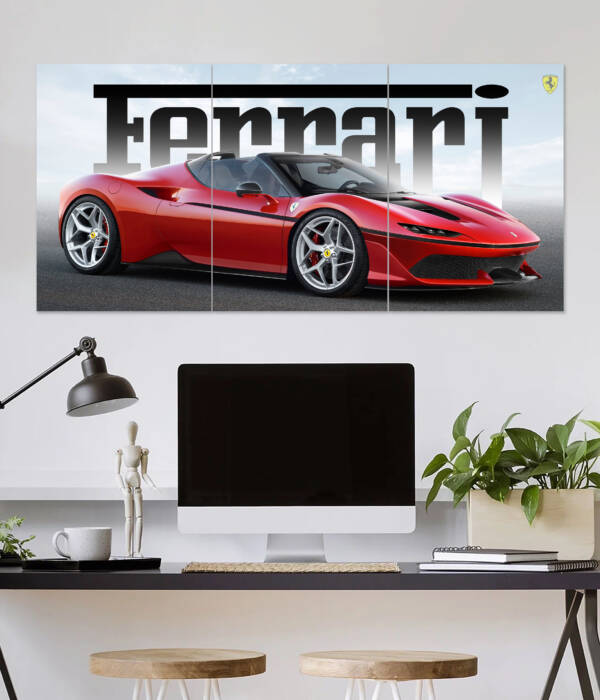 Ferrari Supercar Wall Poster | Car Poster | 3 Piece set Poster