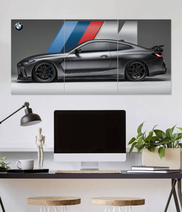 BMW M4 Sports Car Wall Poster | Car Poster | 3 Piece set Poster