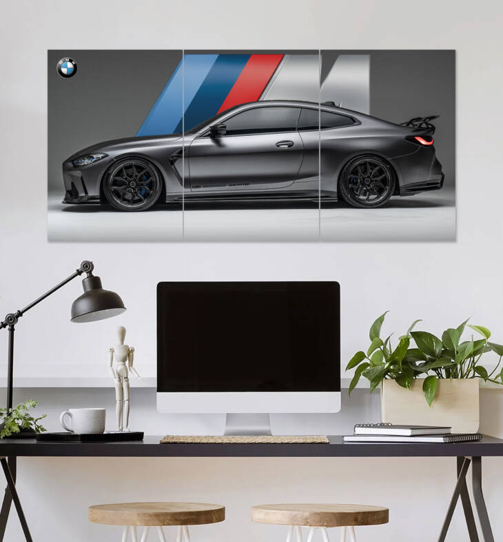 BMW M4 Sports Car Wall Poster | Car Poster | 3 Piece set Poster