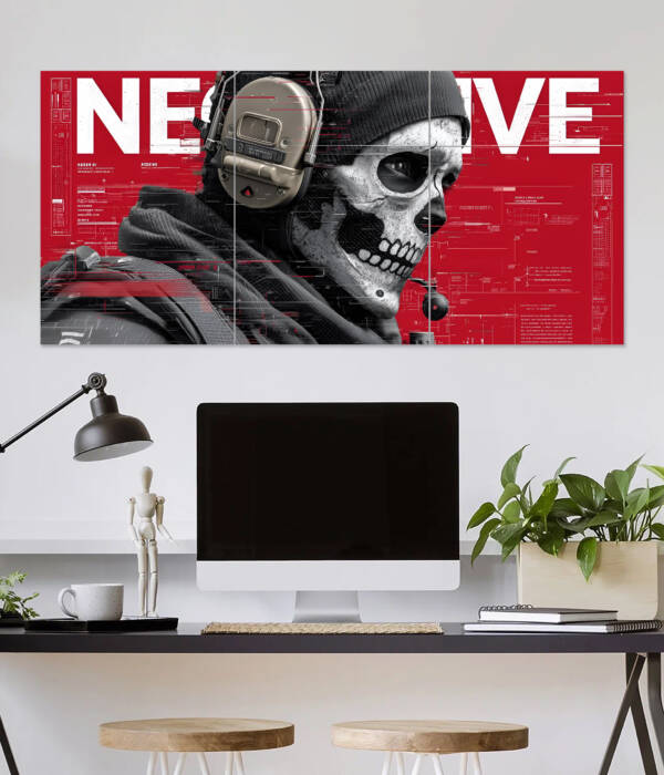 Tactical Soldier Skull Wall Poster | Action Poster | 3 Piece set Poster
