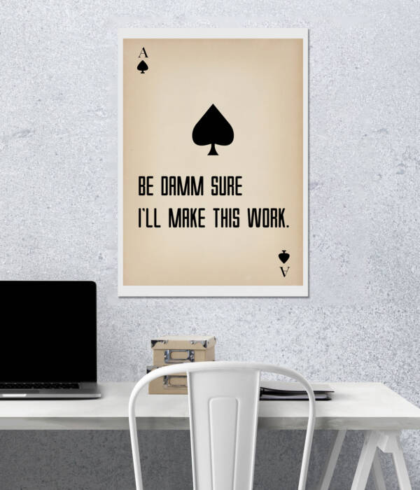 Motivational Playing Card Wall Poster | Aesthetic Poster | Single Poster