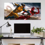 Wolverine vs Deadpool Wall Poster | Super Hero Poster | 3 Piece set Poster