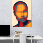 Abstract Heat Map Face Wall Poster | Aesthetic Poster | Single Poster