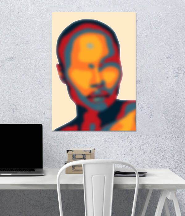 Abstract Heat Map Face Wall Poster | Aesthetic Poster | Single Poster