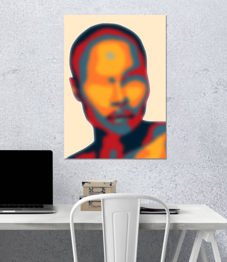 Abstract Heat Map Face Wall Poster | Aesthetic Poster | Single Poster