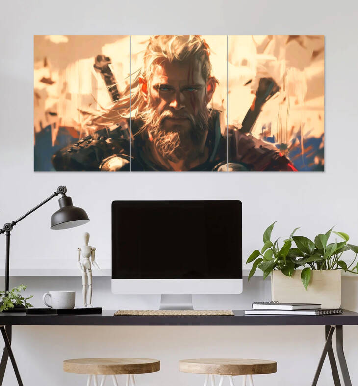 Geralt of Rivia Triptych Wall Poster | Super Hero Poster | 3 Piece set Poster