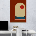 Minimalist Sunset Arch Wall Poster | Aesthetic Poster | Single Poster