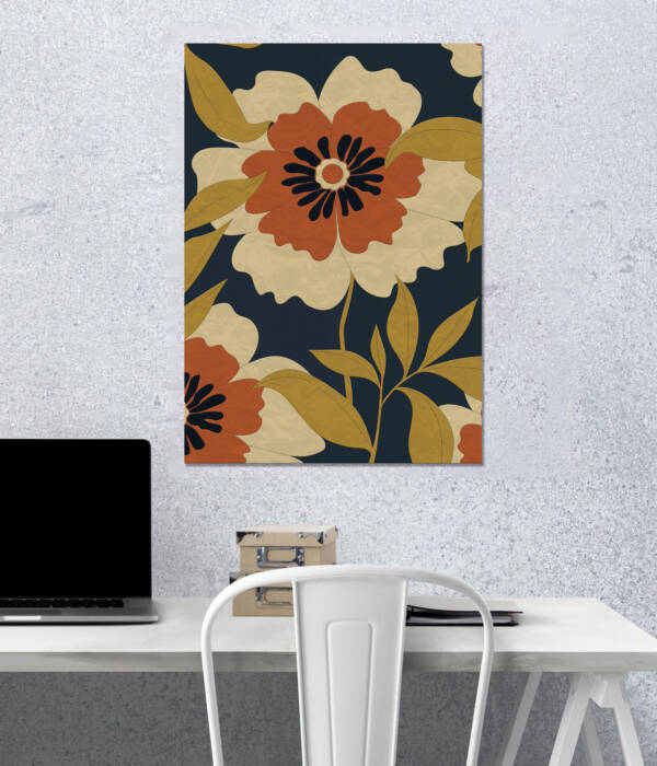 Vintage Floral Wall Poster | Retro Flower | Single Poster