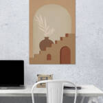 Mediterranean Archway Vase Wall Poster | Aesthetic Poster | Single Poster