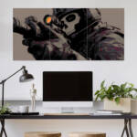 Modern Tactical Soldier Skull Mask Wall Poster | Poster | 3 Piece set Poster