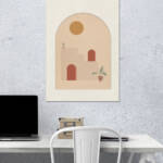 Minimalist Desert Architecture Wall Poster | Aesthetic Poster | Single Poster
