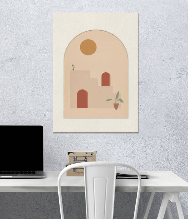 Minimalist Desert Architecture Wall Poster | Aesthetic Poster | Single Poster