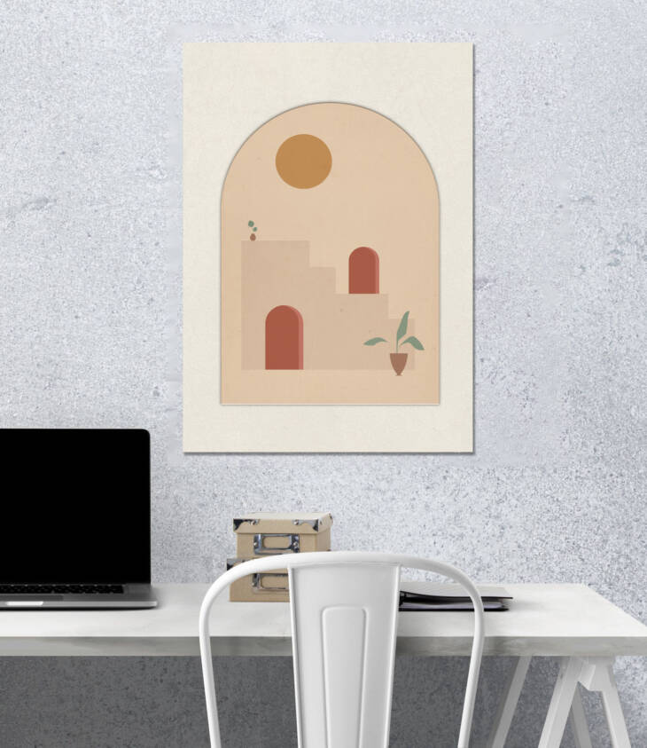 Minimalist Desert Architecture Wall Poster | Aesthetic Poster | Single Poster