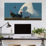 Futuristic Sci-Fi Landscape Wall Poster | Poster | 3 Piece set Poster