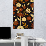 Retro Floral Pattern Wall Poster | Aesthetic Poster | Single Poster