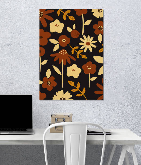 Retro Floral Pattern Wall Poster | Aesthetic Poster | Single Poster
