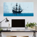 Vintage Sailing Ship Wall Poster | Poster | 3 Piece set Poster