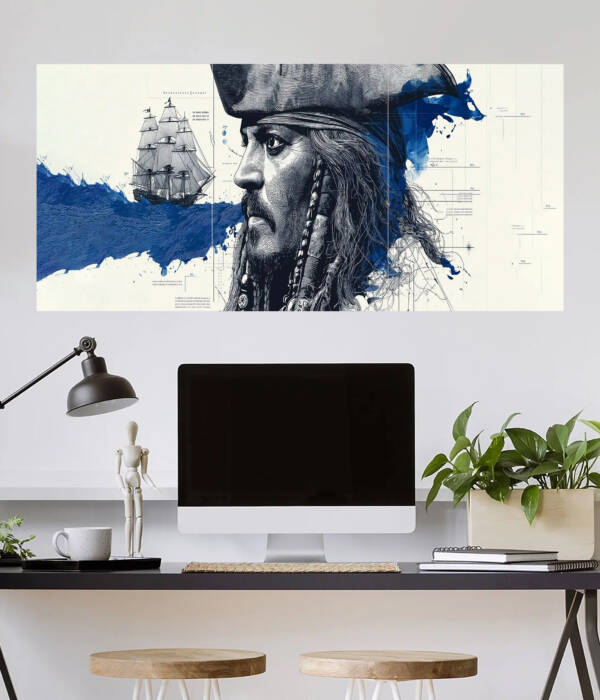 Legends of the Ocean Pirate Captain Wall Poster | Poster | 3 Piece set Poster