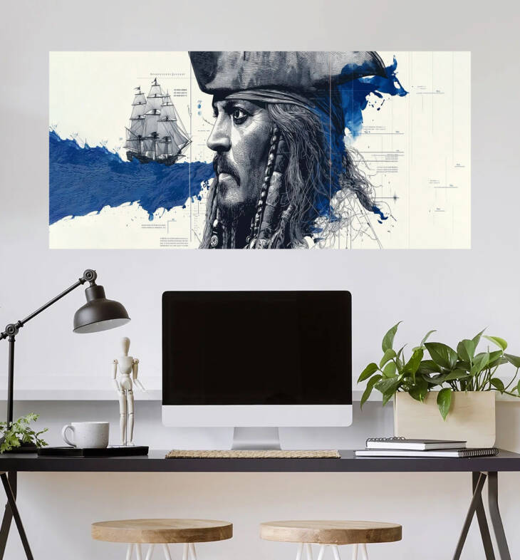 Legends of the Ocean Pirate Captain Wall Poster | Poster | 3 Piece set Poster