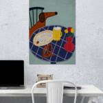 Whimsical Dog & Pretzel Wall Poster | Aesthetic Poster | Single Poster