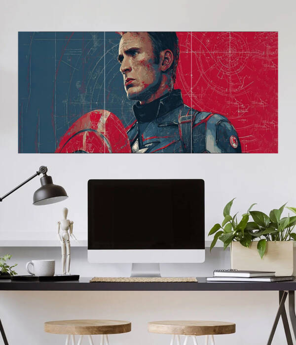 Captain America Wall Poster | Super Hero Poster | 3 Piece set Poster