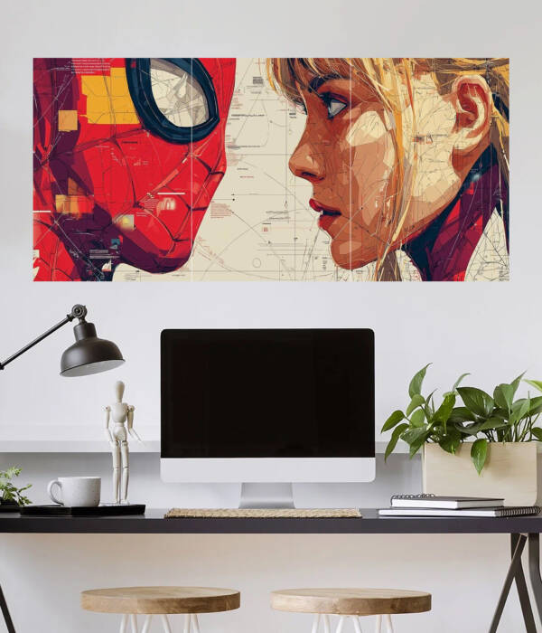 Spider-Man and Gwen Stacy Wall Poster | Super Hero Poster | 3 Piece set Poster