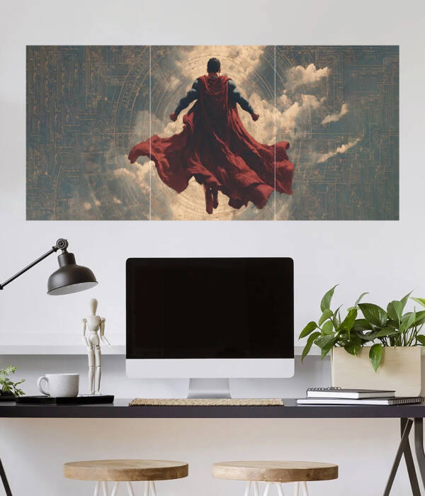 Superman Ascending Hero Poster | Super Hero Poster | 3 Piece set Poster