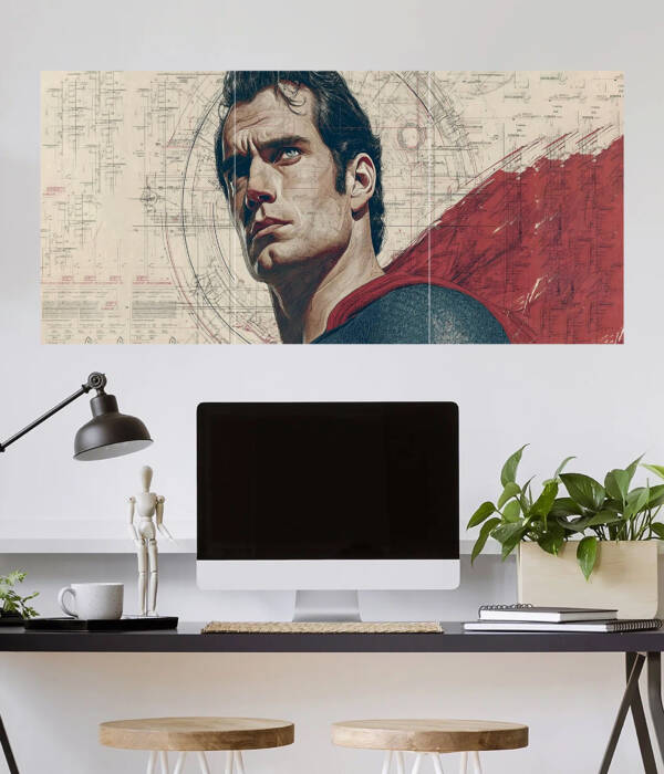 Superman Man of Steel Portrait Poster | Super Hero Poster | 3 Piece set Poster