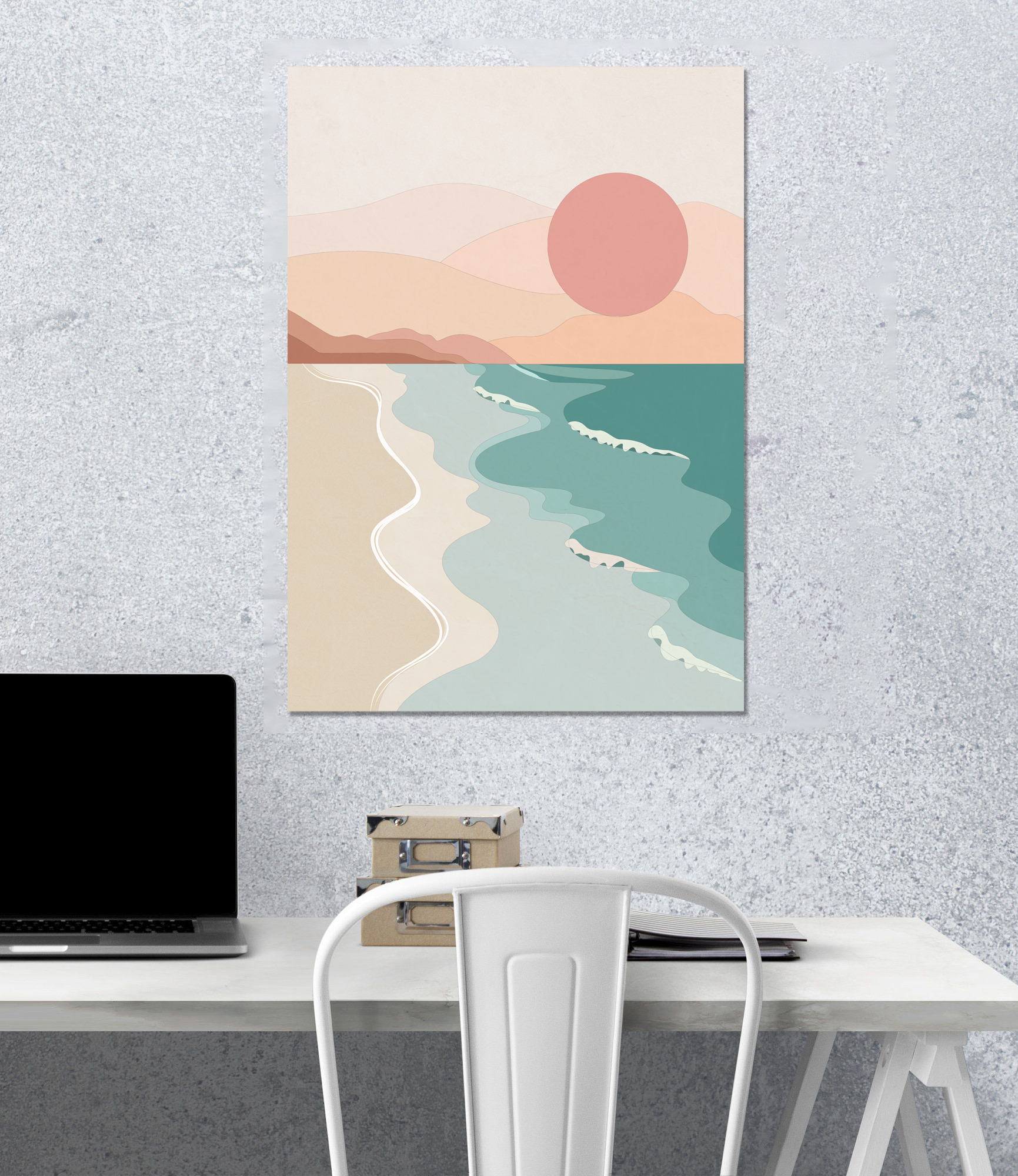 Abstract Ocean Waves Wall Poster | Aesthetic Poster | Single Poster