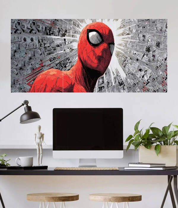 Spider-Man Comic Burst Wall Poster | Super Hero Poster | 3 Piece set Poster