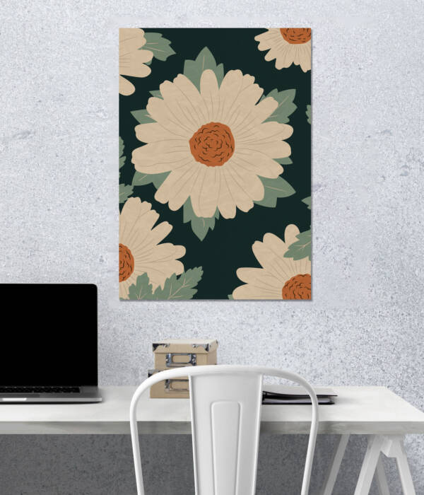 Daisy Bloom Wall Poster | Modern Floral | Single Poster