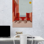 Retro Summer Balcony Wall Poster | Aesthetic Poster | Single Poster