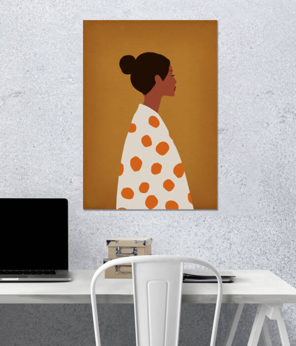 Modern Minimalist Woman Portrait Wall Poster | Aesthetic Poster | Single Poster