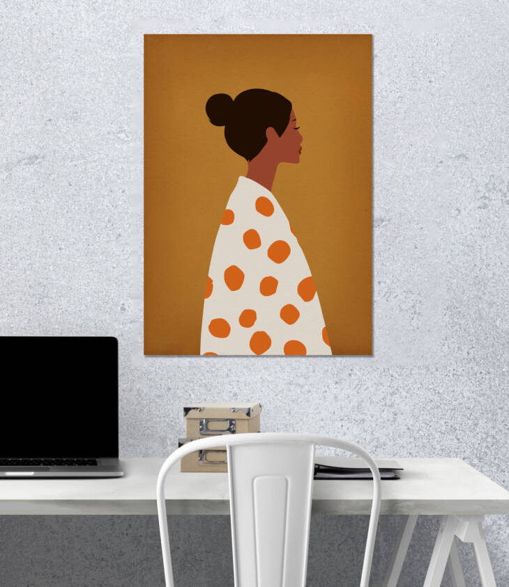 Modern Minimalist Woman Portrait Wall Poster | Aesthetic Poster | Single Poster
