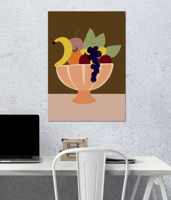 Modern Fruit Bowl Wall Poster | Aesthetic Poster | Single Poster