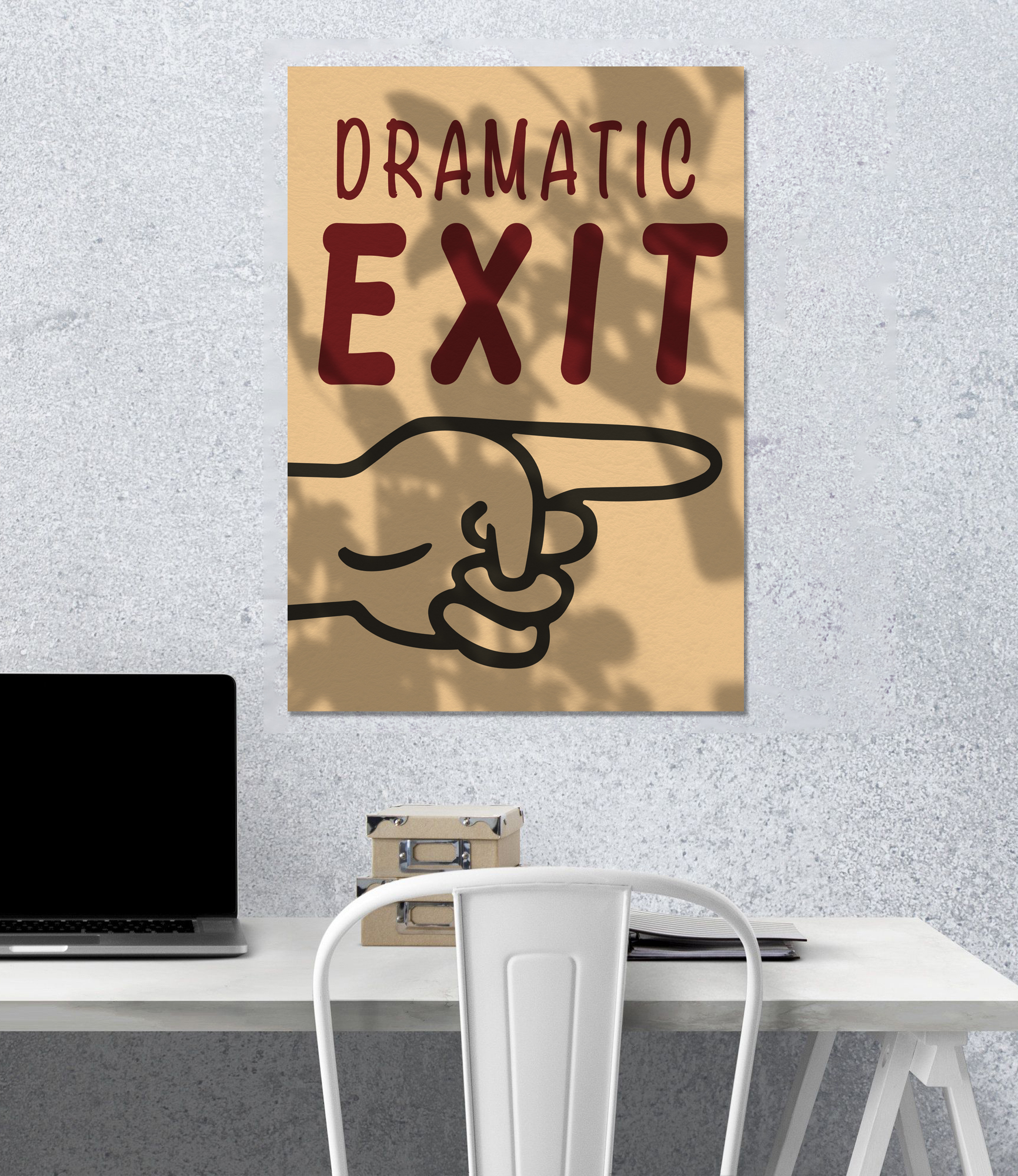 Dramatic Exit Typography Wall Poster | Aesthetic Poster | Single Poster