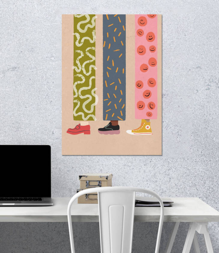 Happy Steps | Aesthetic Poster | Single Poster