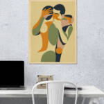 Minimal Abstract Couple Wall Poster | Aesthetic Poster | Single Poster