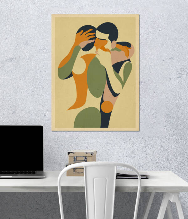 Minimal Abstract Couple Wall Poster | Aesthetic Poster | Single Poster