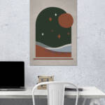 Modern Night Sky Wall Poster | Aesthetic Poster | Single Poster