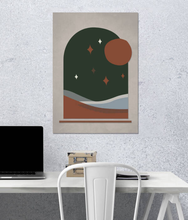 Modern Night Sky Wall Poster | Aesthetic Poster | Single Poster