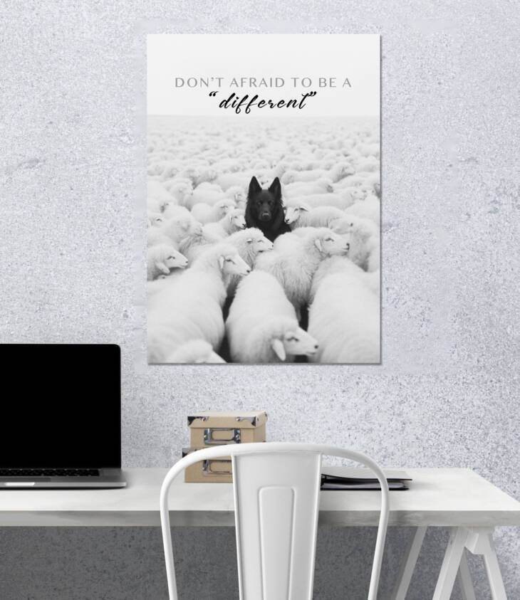 Be Different | Quotes Poster | Single Poster