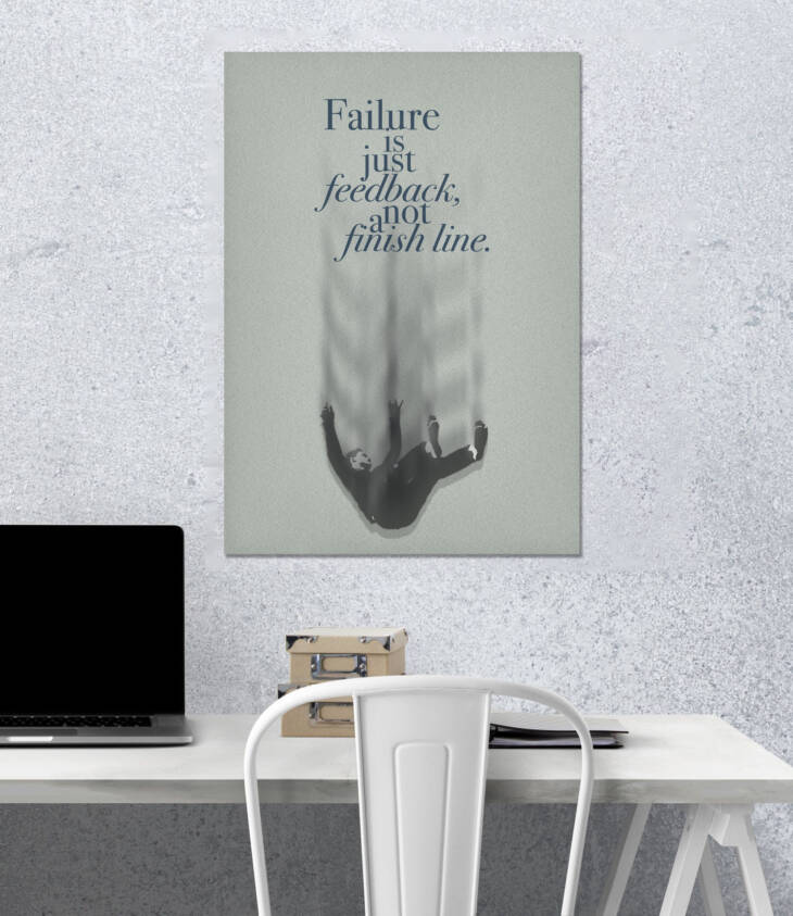 Failure Is Feedback | Quotes Poster | Single Poster